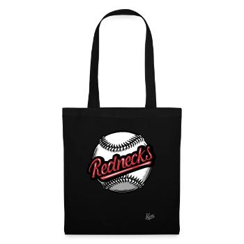 Baseball mit Rednecks - Stoffbeutel - Schwarz - Vorne