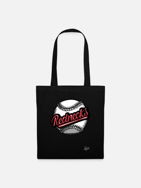 Baseball mit Rednecks - Stoffbeutel - Schwarz