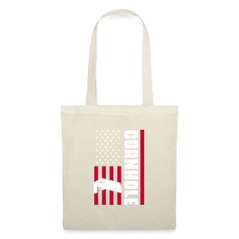 Cornhole Beanbag Sackloch Geschenk - Stoffbeutel - Natur - Vorne