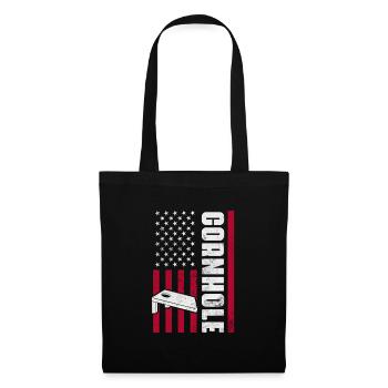 Cornhole - Stoffbeutel - Schwarz - Vorne