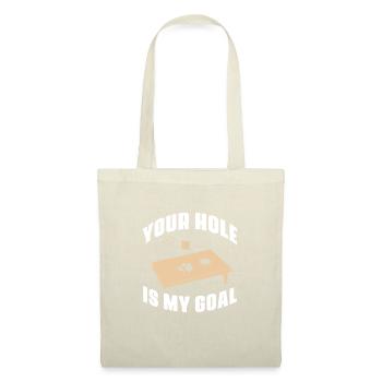 Cornhole Beanbag Cadeau de trou aveugle - Sac en tissu - nature - Devant