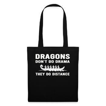 Les dragons ne font pas de drame, ils font de la distance - Sac en tissu - noir - Devant