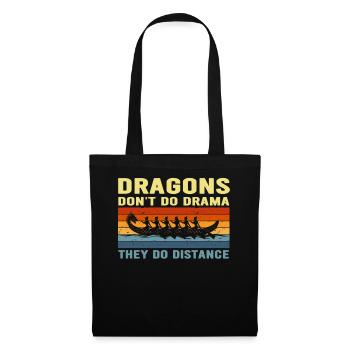 Les dragons ne font pas de drame, ils font de la distance - Sac en tissu - noir - Devant