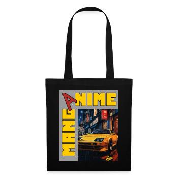 Manga Anime JDM Voiture de course de rue des années 90 - Sac en tissu - noir - Devant