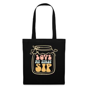L’amour des amateurs de kombucha à la première gorgée - Sac en tissu - noir - Devant