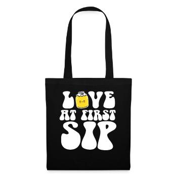 Amour au premier verre d’amateur de kombucha - Sac en tissu - noir - Devant