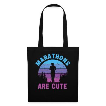 Marathons sind süß für Ultramarathon - Stoffbeutel - Schwarz - Vorne