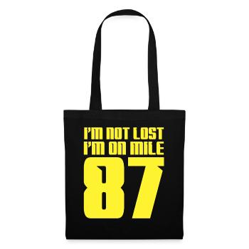 Ich bin nicht verloren, ich bin auf Meile 87 Marathon - Stoffbeutel - Schwarz - Vorne
