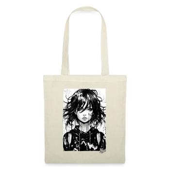 Un portrait de fille en manga de dessin animé - Sac en tissu - nature - Devant