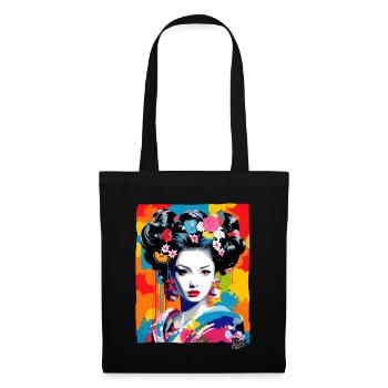 Fantastic Colorful Japanese Geisha - Tote Bag - black - Front