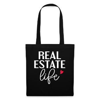 Agent immobilier Agent immobilier Cadeau d’agent immobilier - Sac en tissu - noir - Devant