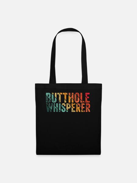 Arschloch-Flüsterer - Stoffbeutel - Schwarz