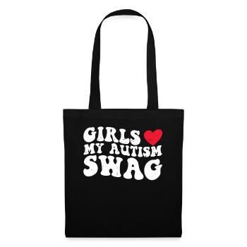 Autisme - Sac en tissu - noir - Devant