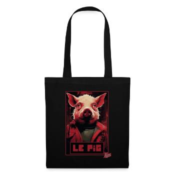 Fake Movie Poster of Le Pig: Wenn Schweine fliegen - Stoffbeutel - Schwarz - Vorne