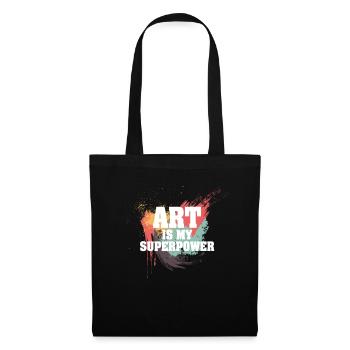 Art Is My Superpower - Tote Bag - black - Front