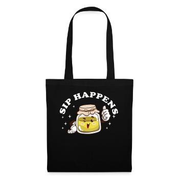 Sip Happens Kombucha Lover Fun - Tote Bag - black - Front