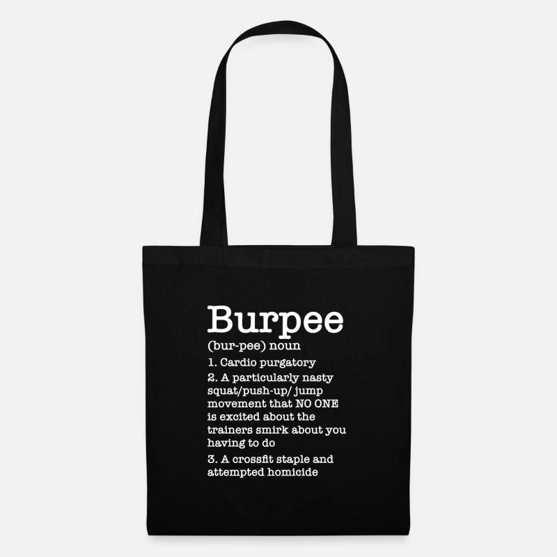 Burpees Fitness Burpee Krafttraining Geschenk - Stoffbeutel - Schwarz