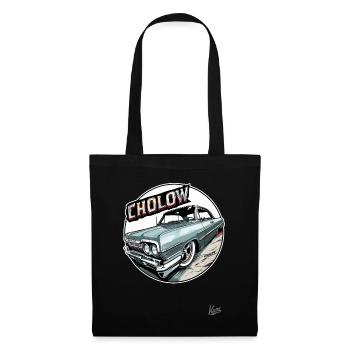Cholow Klassiker: Oldtimer Lowrider-Auto - Stoffbeutel - Schwarz - Vorne