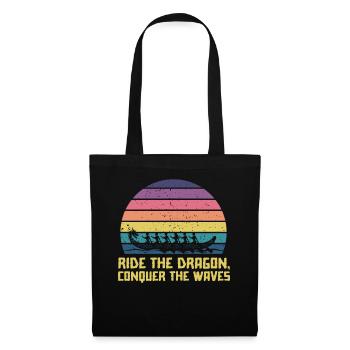 Chevauchez le dragon, conquérez les vagues - Sac en tissu - noir - Devant