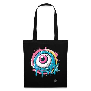 The cool paint splash eye - Tote Bag - black - Front
