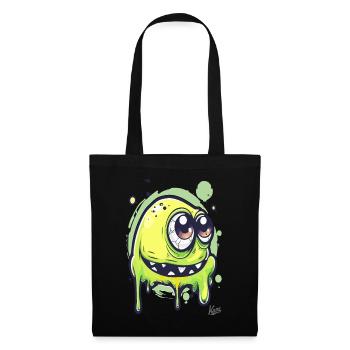 Drôle de monstre visqueux - Sac en tissu - noir - Devant