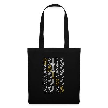 Salsa Danse Cuba Danse Latino Cours de Danse Cadeau - Sac en tissu - noir - Devant