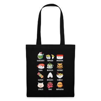 Sushi Food Japon Nigiri Cadeau - Sac en tissu - noir - Devant