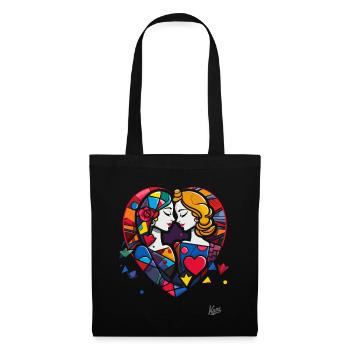 Lovers and Hearts: A Matter of the Heart and Love - Tote Bag - black - Front