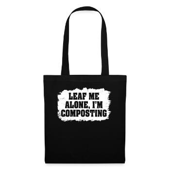 Feuille-moi seul je composte - Sac en tissu - noir - Devant