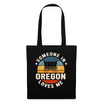 Quelqu’un dans l’Oregon m’aime - Sac en tissu - noir - Devant