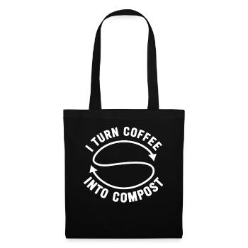 Je transforme le café en compost Blue Planet - Sac en tissu - noir - Devant