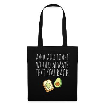 Avocado - Stoffbeutel - Schwarz - Vorne