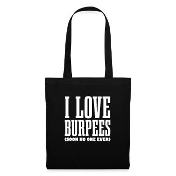 Burpees Fitness Cadeau de musculation Burpee - Sac en tissu - noir - Devant