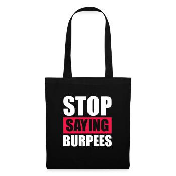 Burpees Fitness Cadeau de musculation Burpee - Sac en tissu - noir - Devant