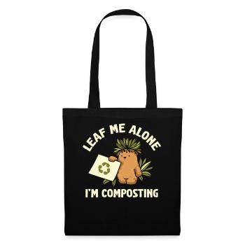 Leaf Me Alone I'm Composting - Tote Bag - black - Front