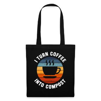 Je transforme le café en compost Blue Planet - Sac en tissu - noir - Devant