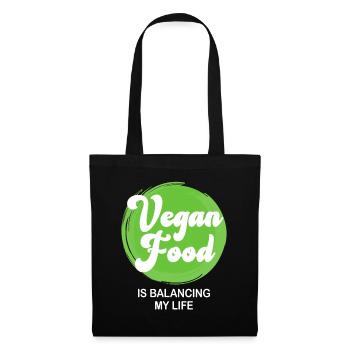 La nourriture végétalienne équilibre ma vie - Sac en tissu - noir - Devant