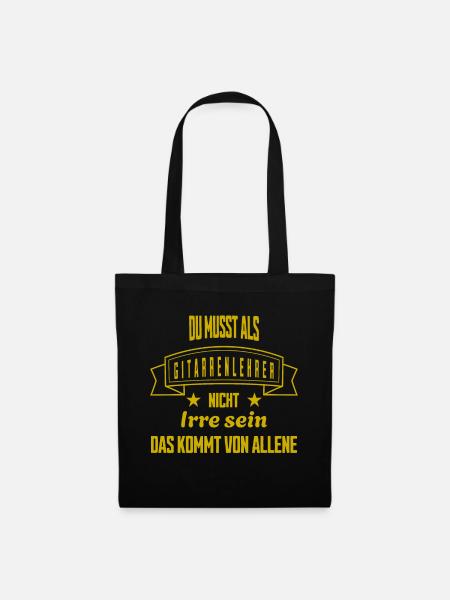 Gitarrenlehrer Irre Gitarrenzubehör - Stoffbeutel - Schwarz