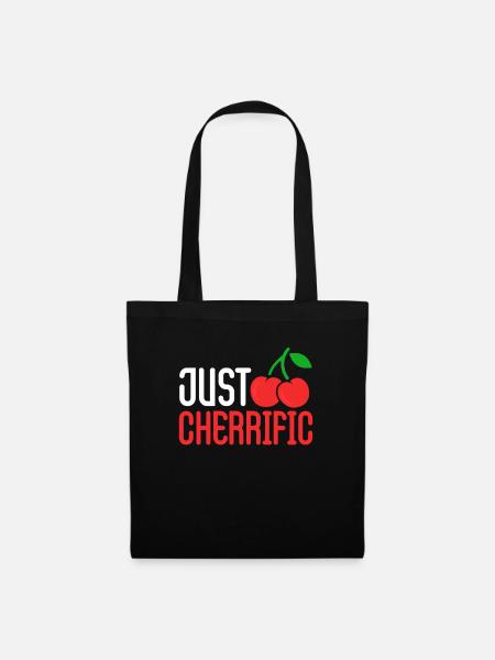 Kirsche Kirschbaum Kirschblüte Frucht Geschenk - Stoffbeutel - Schwarz