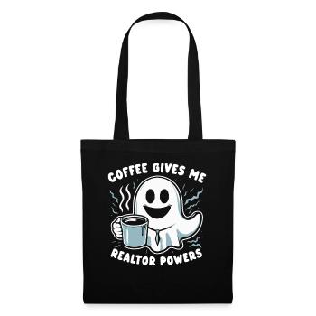 Agent immobilier Agent immobilier Cadeau d’agent immobilier - Sac en tissu - noir - Devant