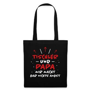 Tischler Spruch Beruf Lustiges Tischler Geschenk - Stoffbeutel - Schwarz - Vorne