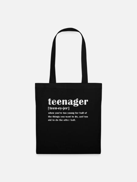 Teenager - Stoffbeutel - Schwarz