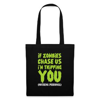 Zombie Zombie-Jäger Zombieapokalypse Geschenk - Stoffbeutel - Schwarz - Vorne