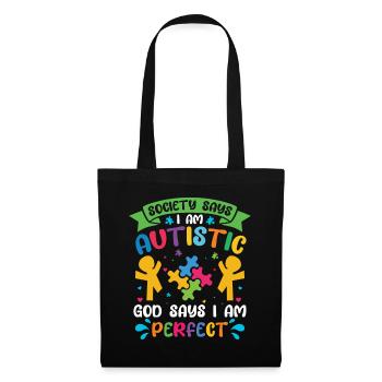 Autismus Awareness Day Autist Geschenk - Stoffbeutel - Schwarz - Vorne
