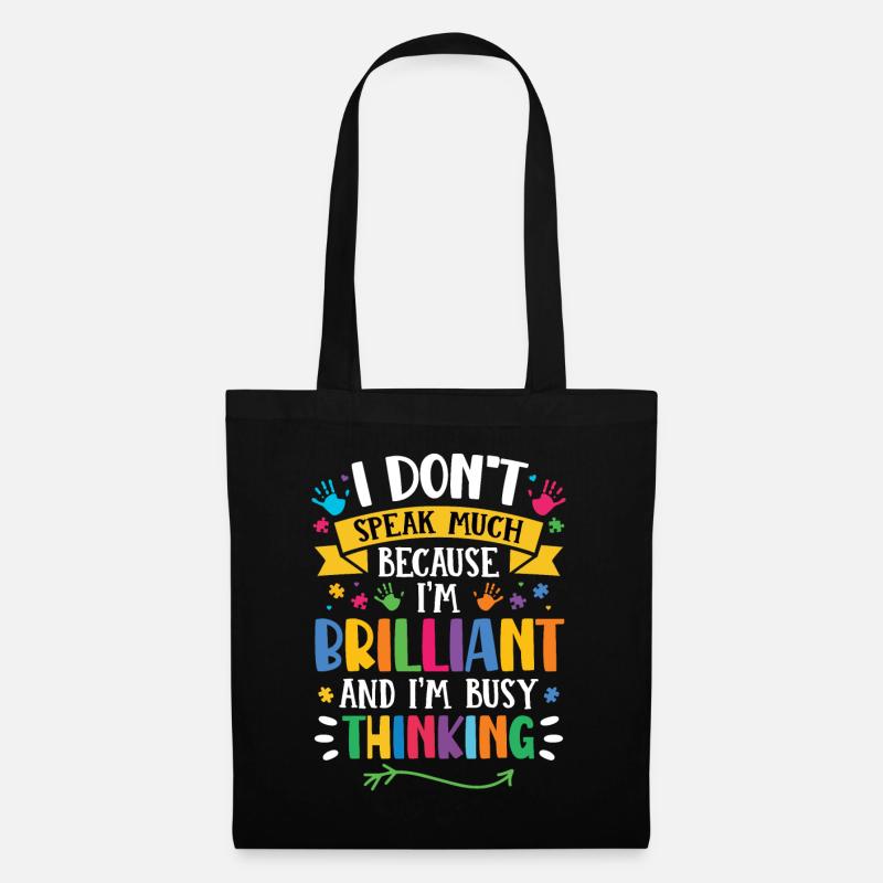 Autism Awareness Day Autistic Gift - Tote Bag - black