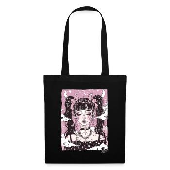 Beauté super cool : Grunge Emo Girl - Sac en tissu - noir - Devant