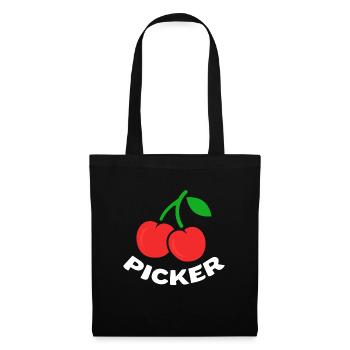 Cerisier Cerisier Fleur de cerisier Fruit Cadeau - Sac en tissu - noir - Devant