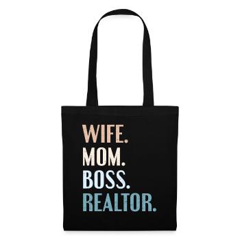 Agent immobilier - Sac en tissu - noir - Devant