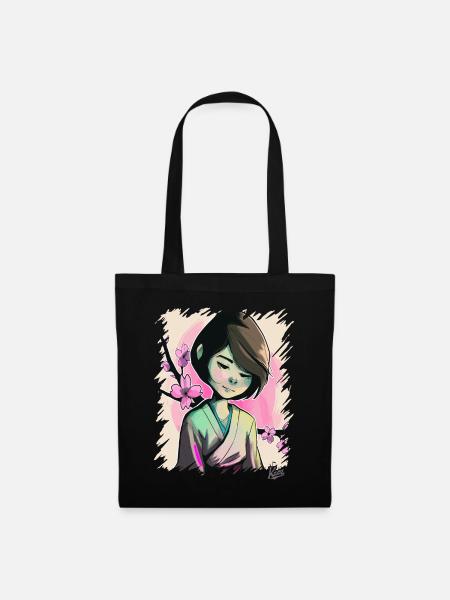 The Japanese Sakura Girl - Tote Bag - black