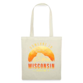 Jemand in Wisconsin liebt mich - Stoffbeutel - Natur - Vorne